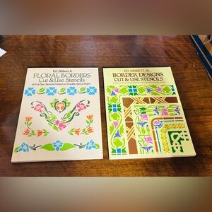 VTG 2 Ed Sibbett Jr.Stencilling Books 64 Pages Each of Stencils for Art & Design